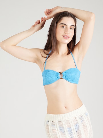 Women' Secret - Bandeau Top de bikini en azul: frente