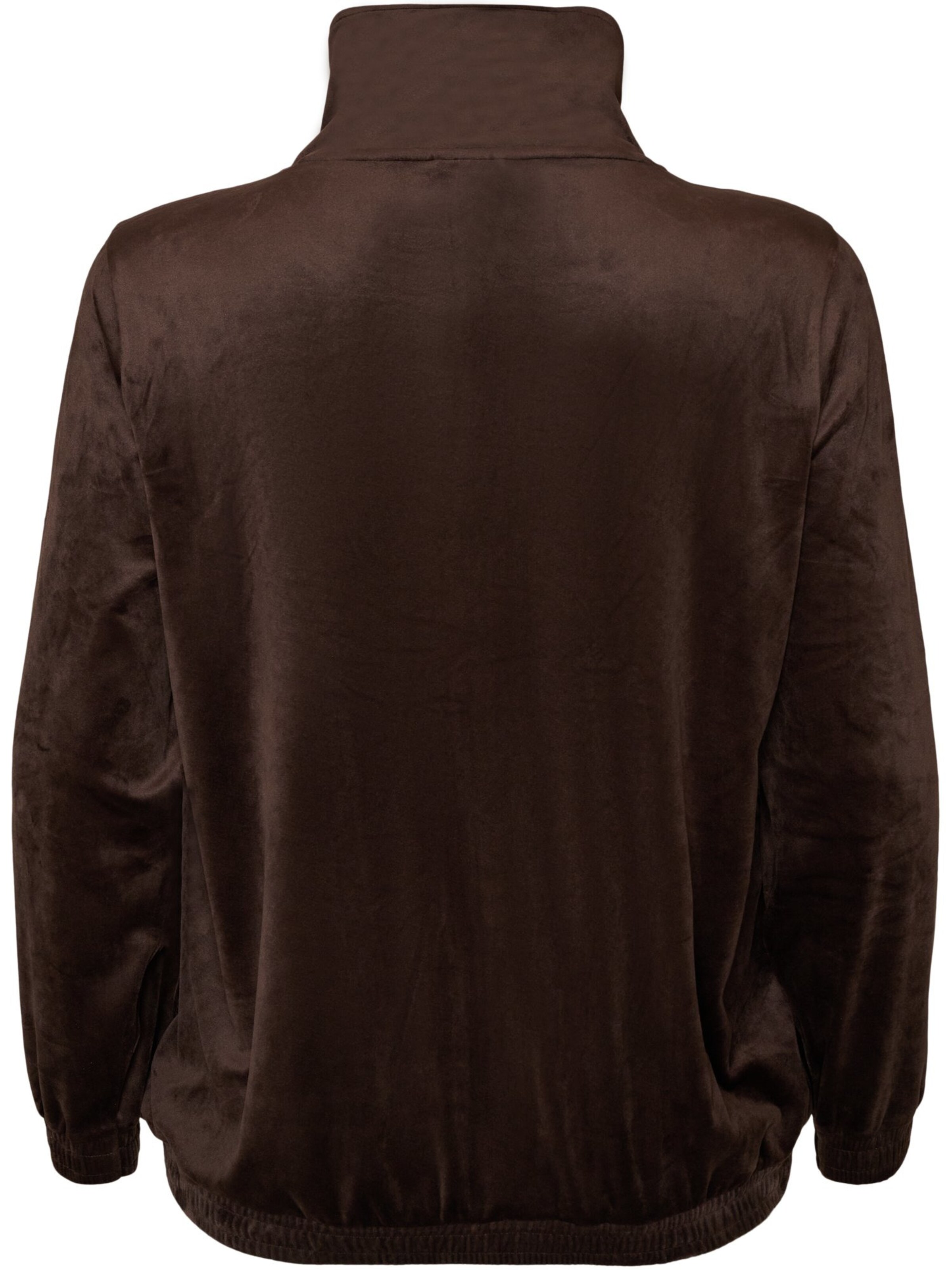 Zizzi Sweatjacke in Braun