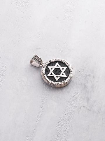 REYTEL Anhänger 'GWIAZDA DAWIDA  '‌‌‌‌‌‌‌‌‌‌ in Silber: Vorderseite