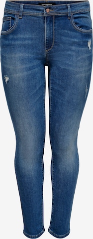 ONLY Carmakoma Slimfit Jeans 'Lauw' in Blauw: voorkant