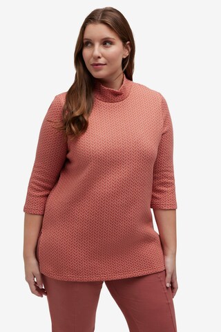 Ulla Popken Sweatshirt in Oranje: voorkant