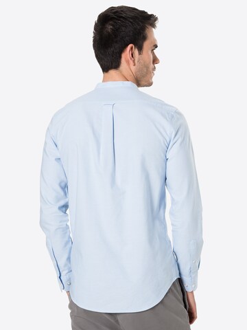 FARAH - Ajuste estrecho Camisa 'BREWER' en azul