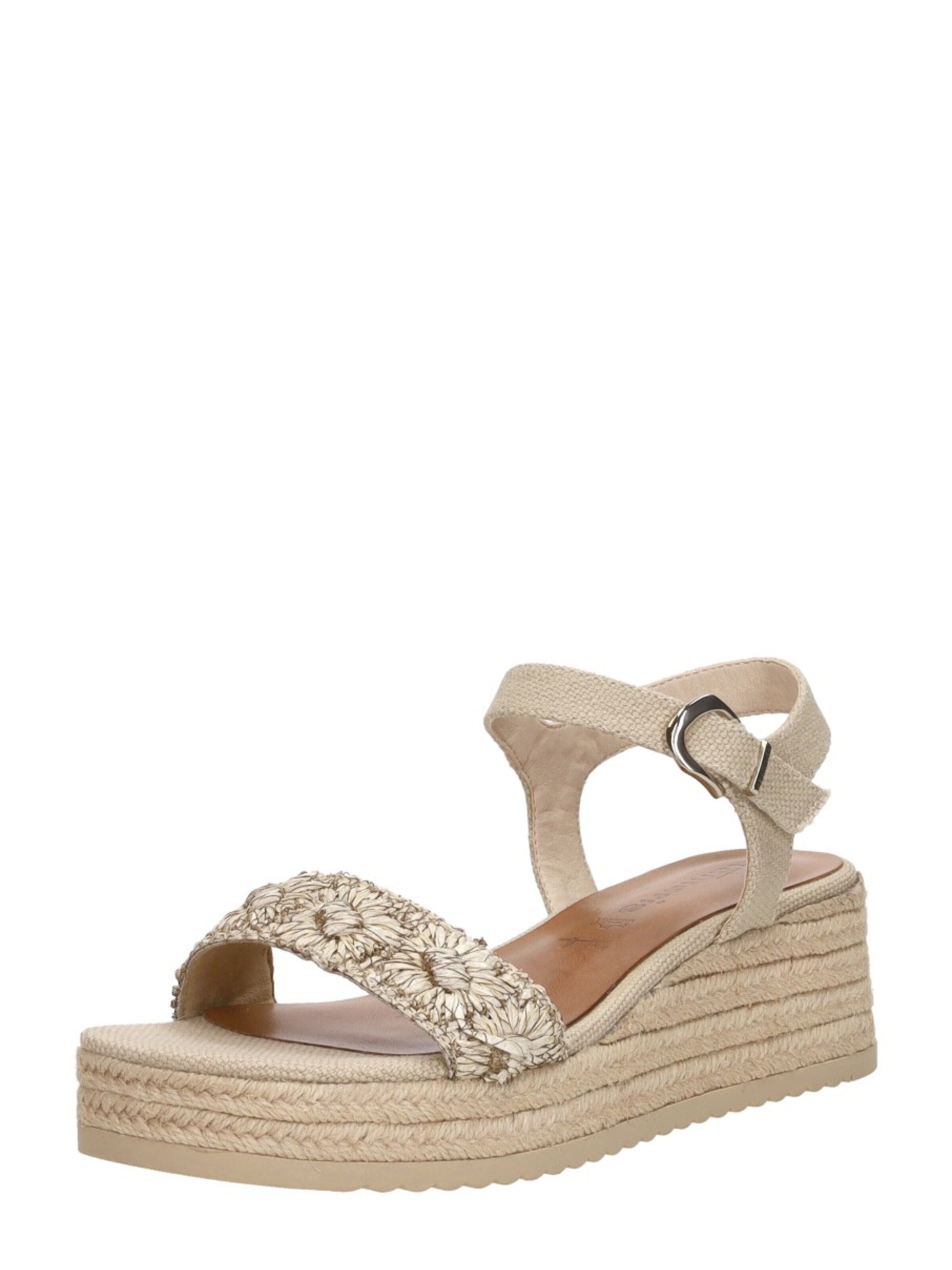 Tamaris Sandal 'Sandalen Touwzool' in Beige