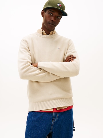 Pull-over 'ESS' Tommy Jeans en beige : devant