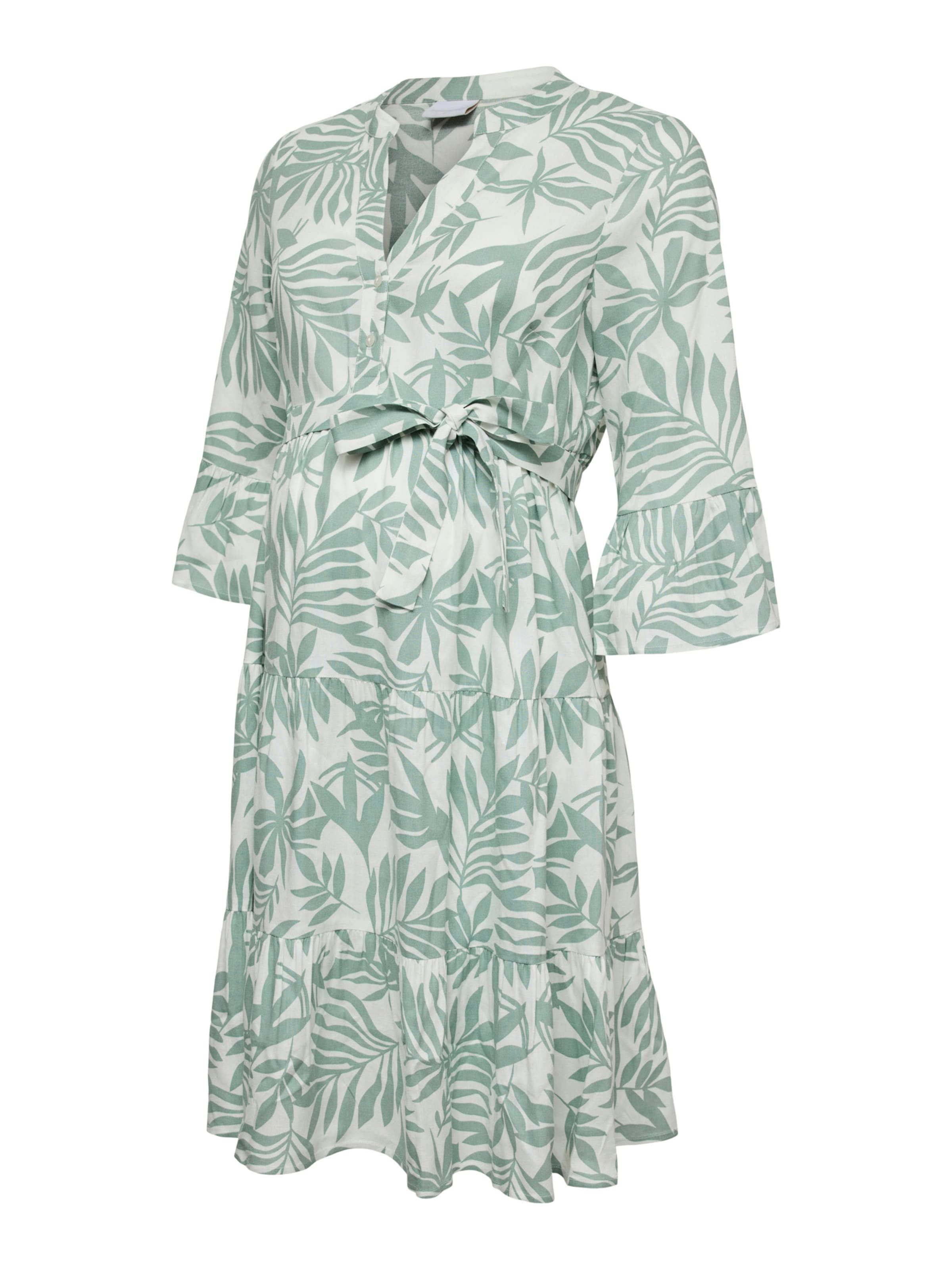 MAMALICIOUS Robe 'MLJENNY' en vert clair / blanc, Vue avec produit