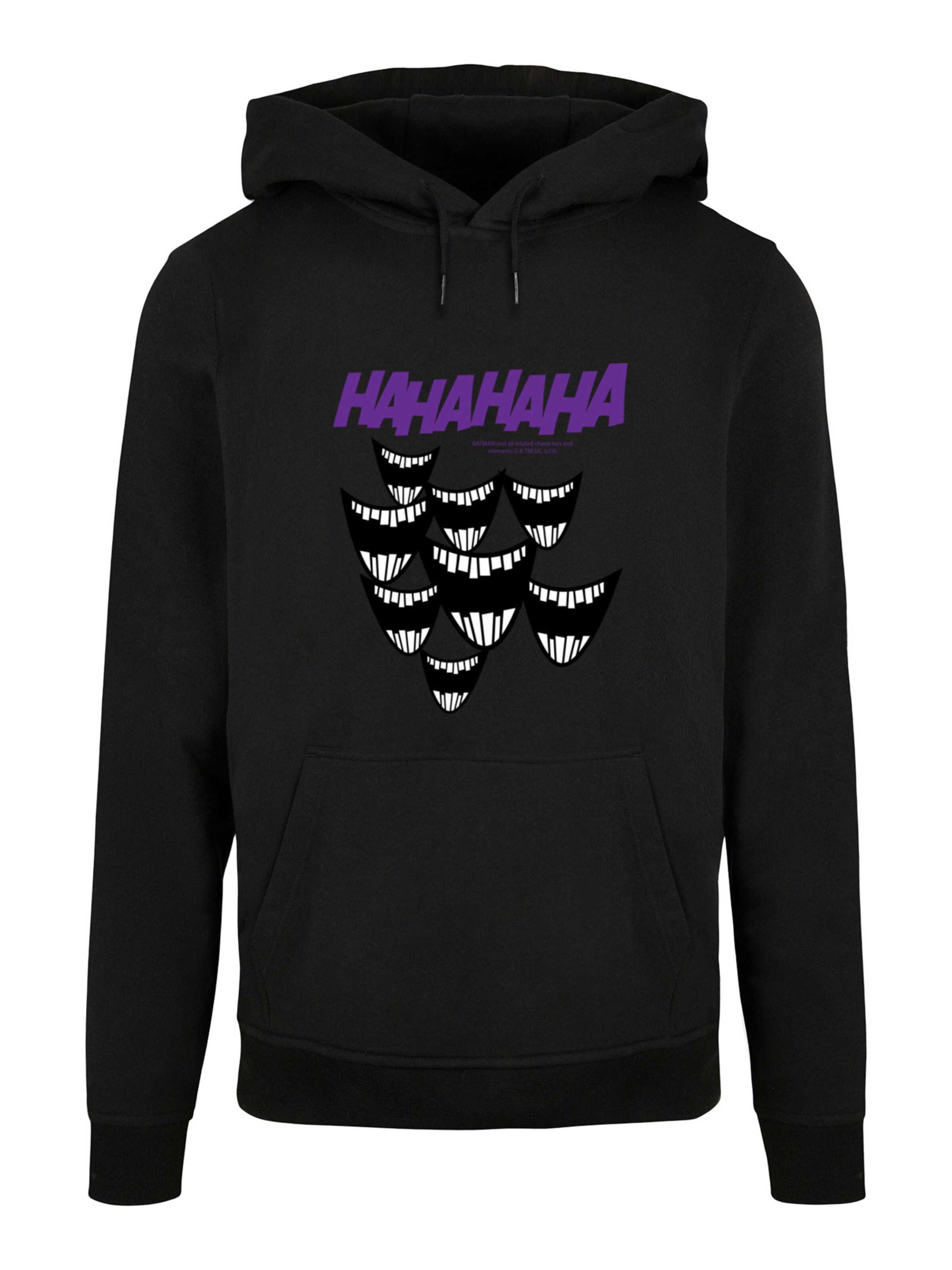 F4NT4STIC Sweatshirt 'DC Comics Batman Joker' in Zwart: voorkant