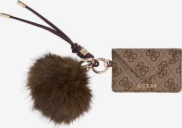 GUESS Key Ring in Beige: front