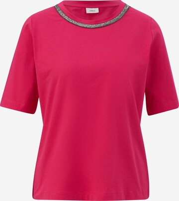 T-shirt s.Oliver BLACK LABEL en rose : devant