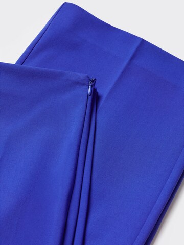 MANGO Široke hlačnice Hlače na rob 'Oliver' | modra barva