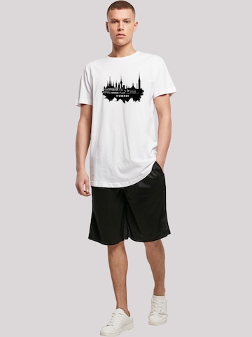 F4NT4STIC Shirt 'Cities Collection - Hamburg skyline' in Wit