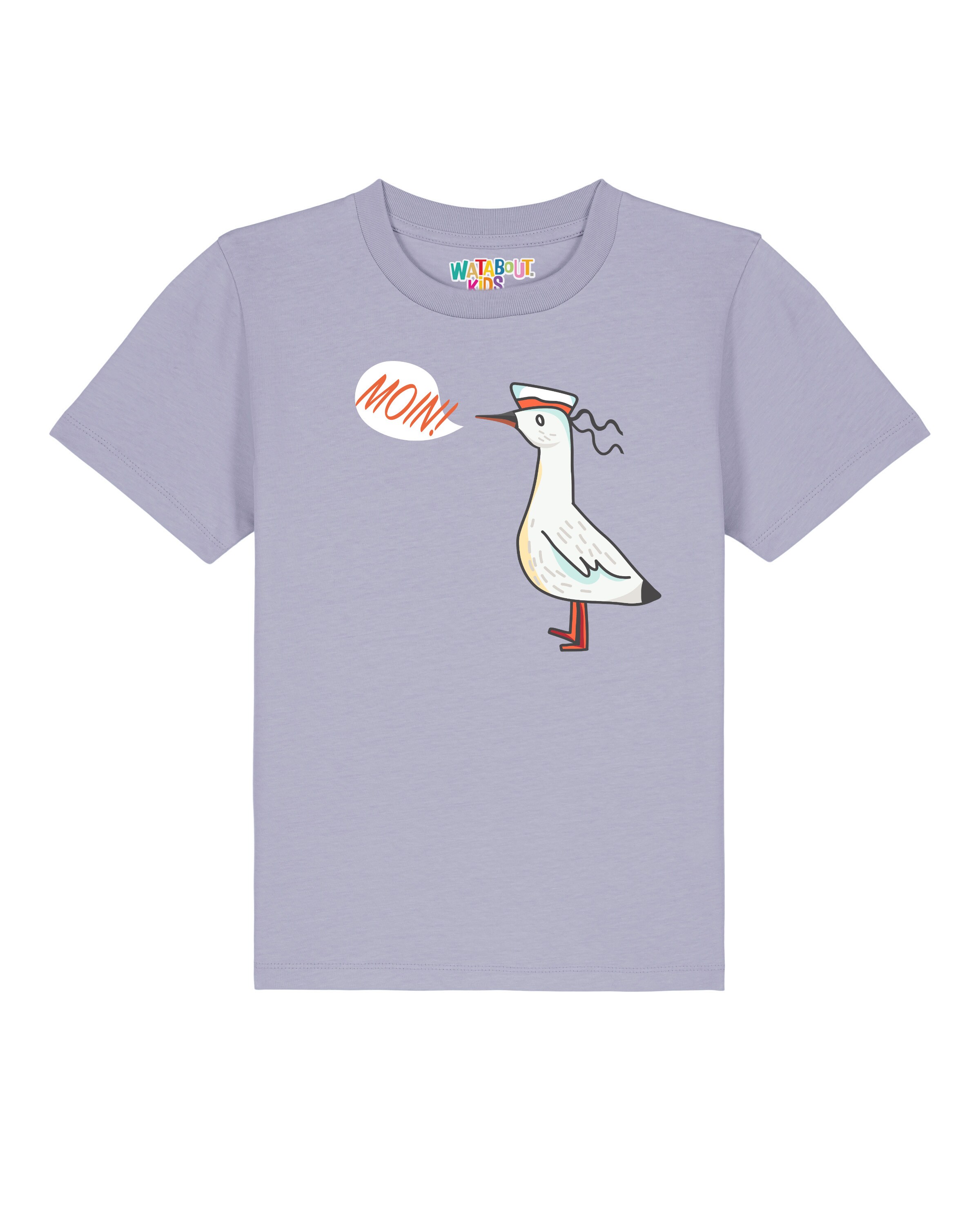 T-Shirt 'Moin Seagull' watabout.kids en violet : devant