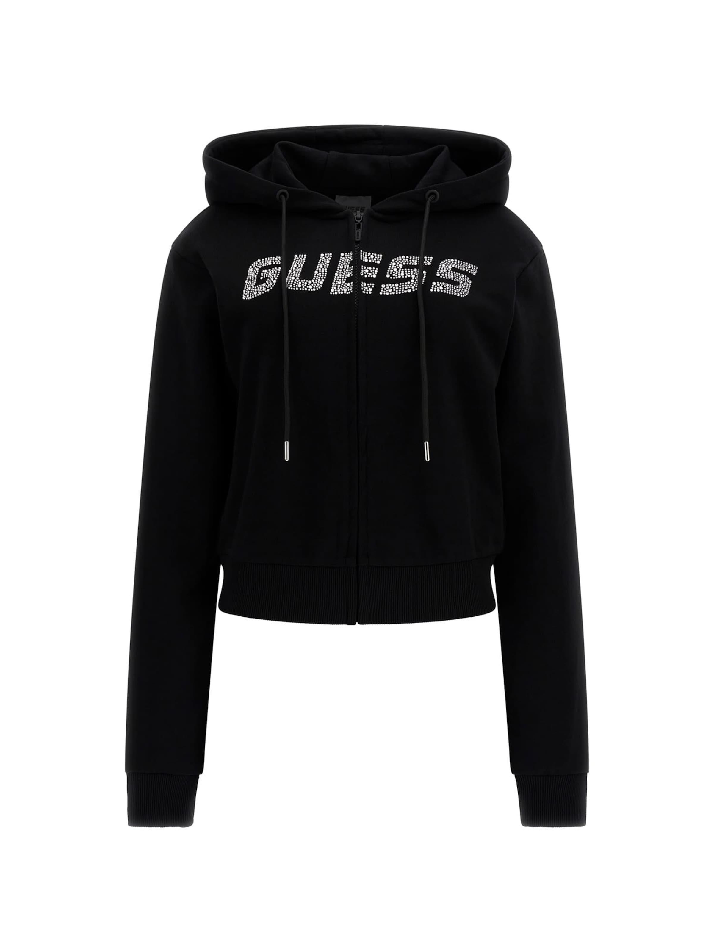 GUESS Спортивная кофта 'PRIMULA' в Черный: спереди