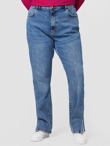 Noisy May Curve Regular Jeans 'ZOE' i blå: framsida