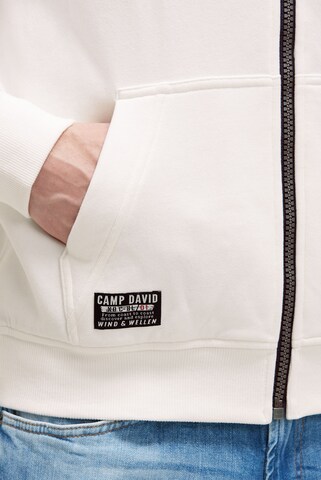 CAMP DAVID Zip-Up Hoodie in White
