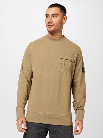 Sweat-shirt Lyle & Scott en beige : devant