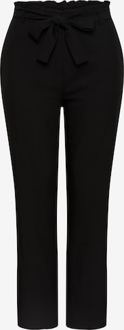 PIECES Curve Regular Pants 'PCBOSELLA' in Black: front