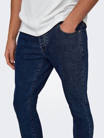 Only & Sons Skinny Farkut 'WARP' värissä sininen