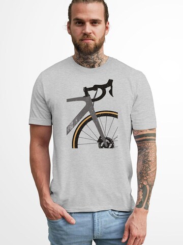 Neverless Shirt 'Rennrad' in Grey