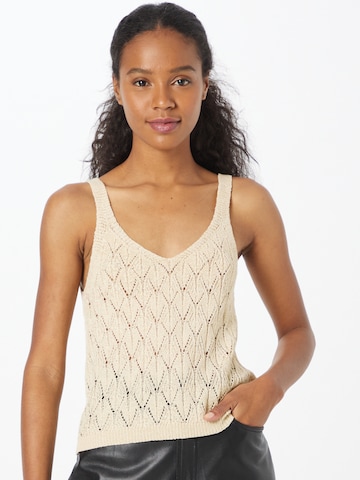 JDY Gebreide top in Beige: voorkant