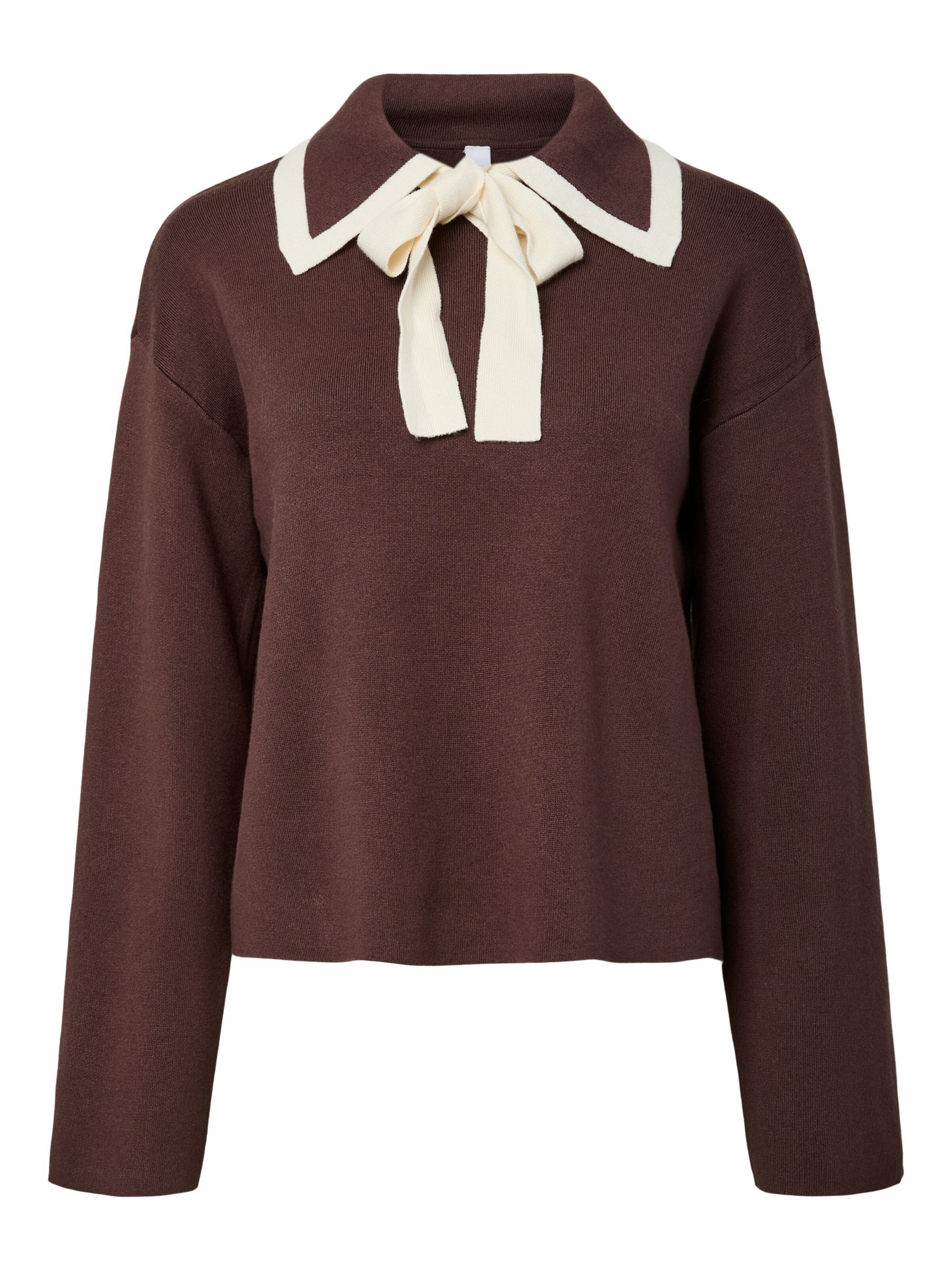 YAS Pullover 'YASJosie' i S i beige / brun, Produktvisning