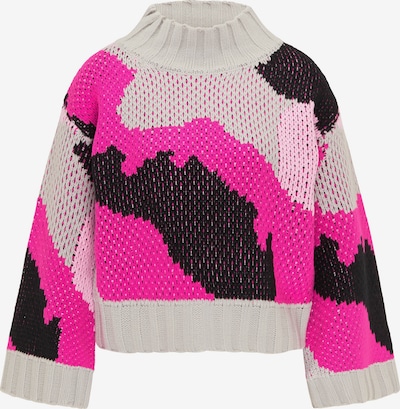 MYMO Sweater in Light grey / Pink / Pink / Black, Item view