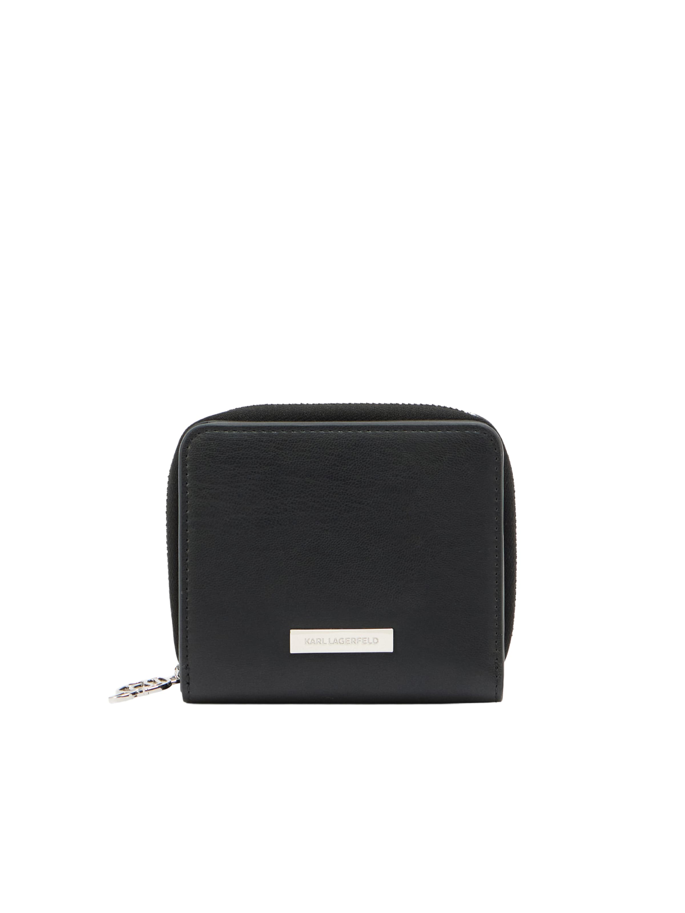 Karl Lagerfeld Wallet 'IKON' in Black: front