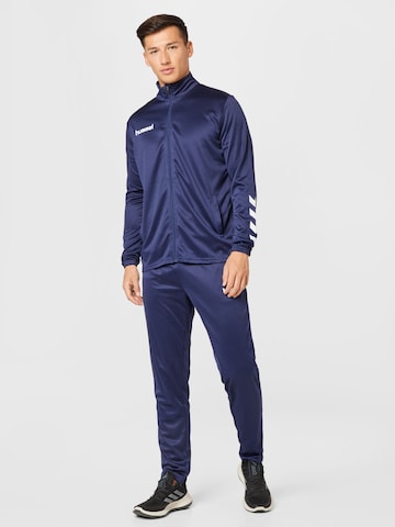 Hummel Trainingspak in Blauw: voorkant