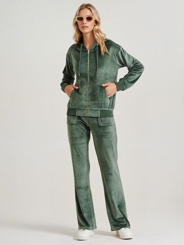 Funky Buddha - Sudadera con cremallera en verde: frente