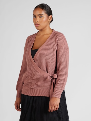ONLY Curve Knit Cardigan 'BREDA' in Pink: front