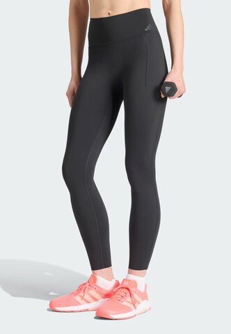 ADIDAS PERFORMANCE Skinny Sporthose 'Optime' in Schwarz: Vorderseite