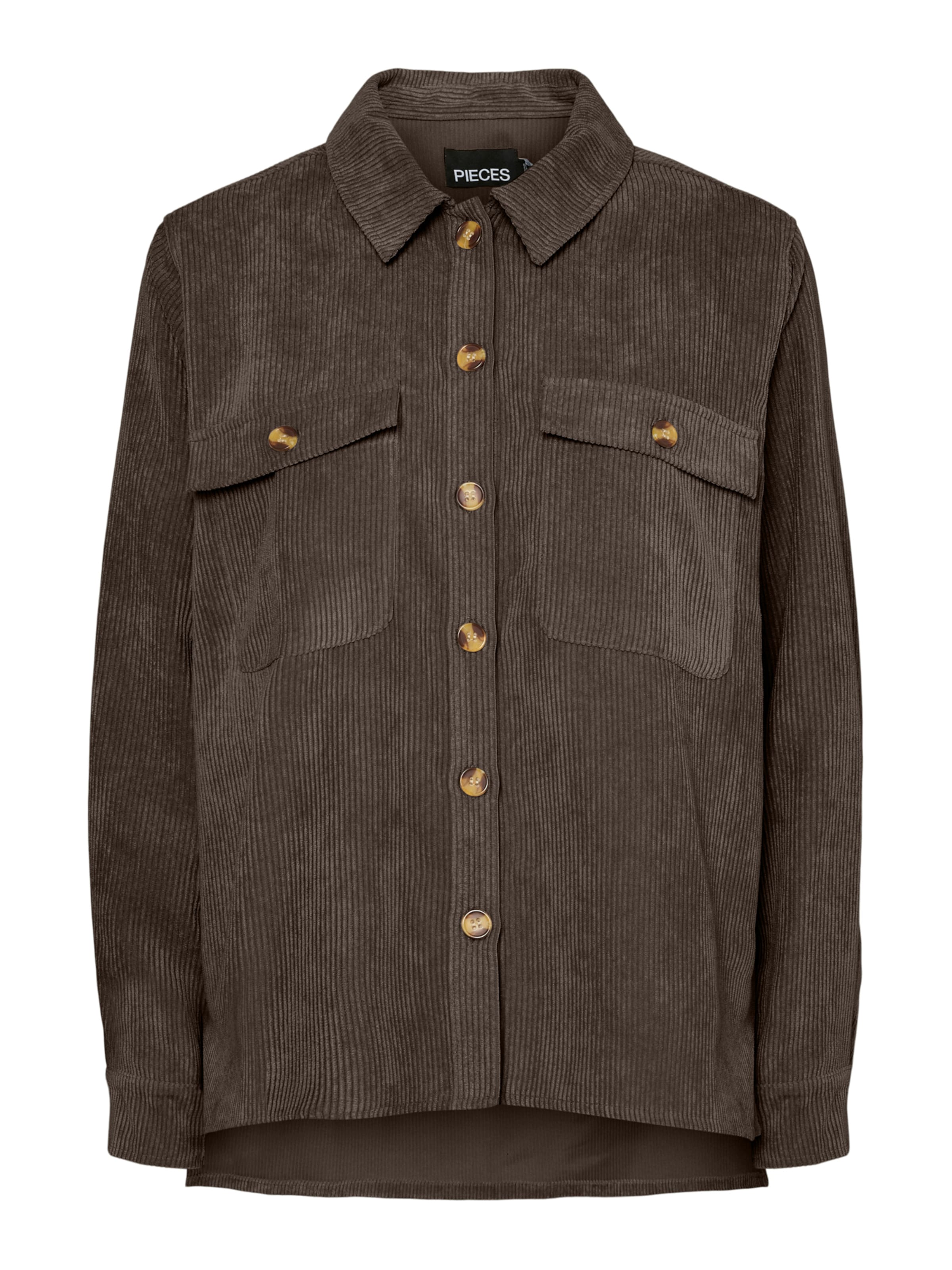 PIECES Blouse 'PCEFFI' in Brown: front