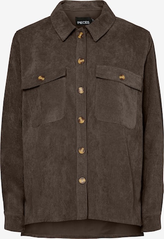 Camicia da donna 'PCEFFI' di PIECES in marrone: frontale
