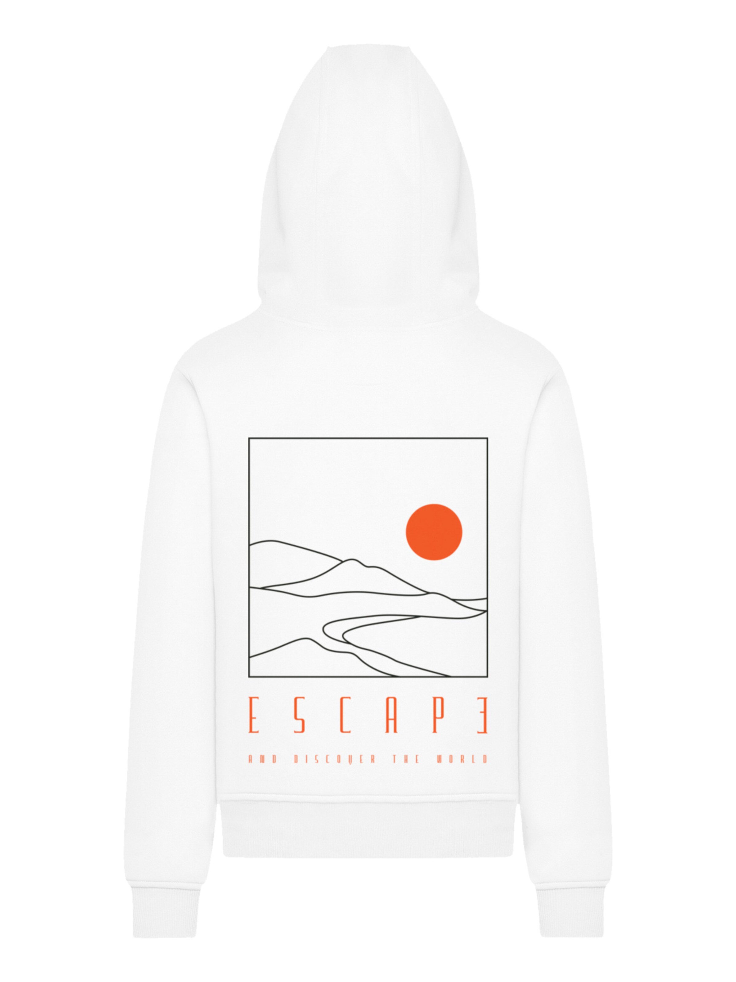 F4NT4STIC Sweatshirt 'Escape Discover the World Landscape' in Weiß