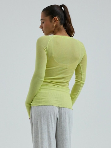 Haut ' Cotton ' Seamless Basic en jaune