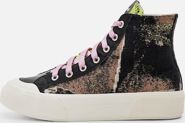 Baskets hautes Desigual en noir : devant