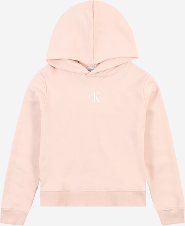 Sweat-shirt Calvin Klein Jeans en rose : devant