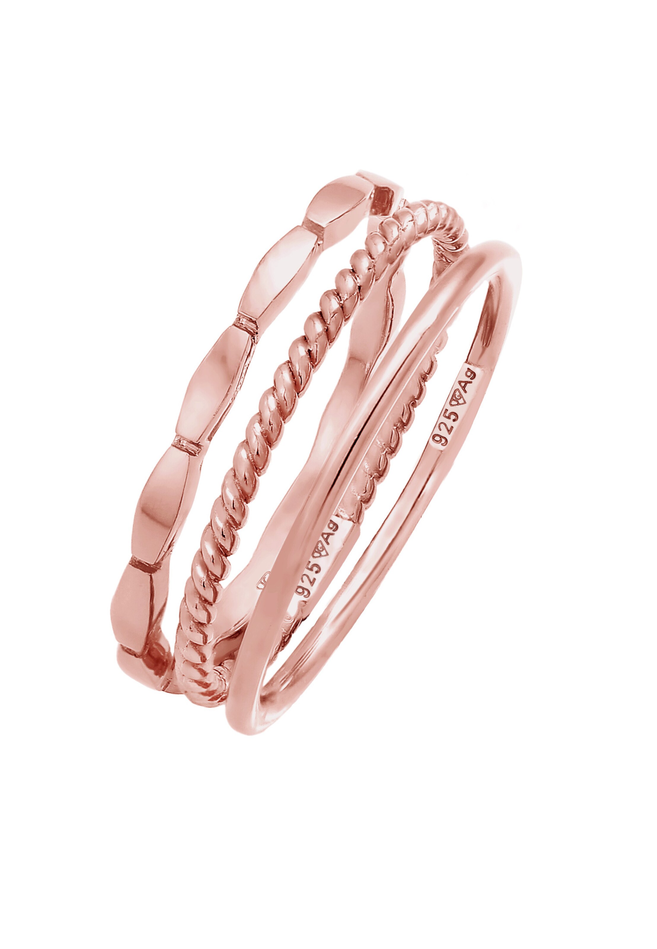 ELLI Ring-Set in Gold: Vorderseite