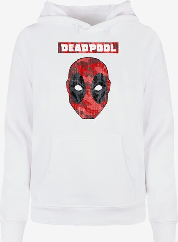 ABSOLUTE CULT Sweatshirt 'Deadpool - Camo Head' in Wit: voorkant