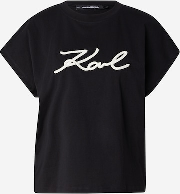 Tricou de la Karl Lagerfeld pe negru: față