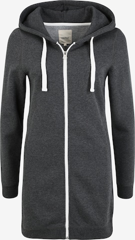 Oxmo Zip-Up Hoodie in Grey: front