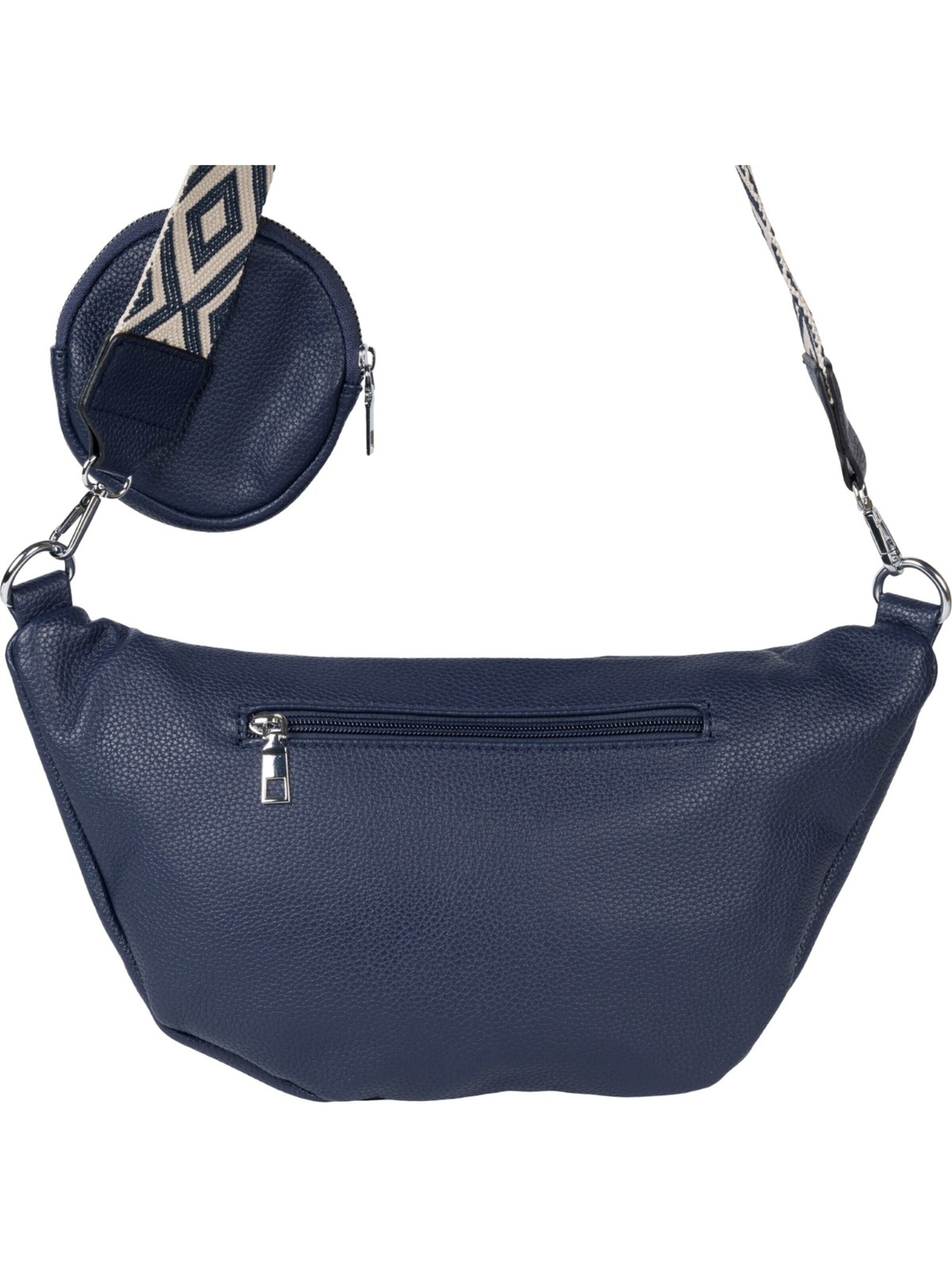 styleBREAKER Crossbody bag 'Halbmond Crossbody Bag Set 3-Teilig' in Blue