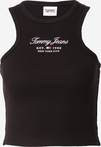 Tommy Jeans Top in Black: front