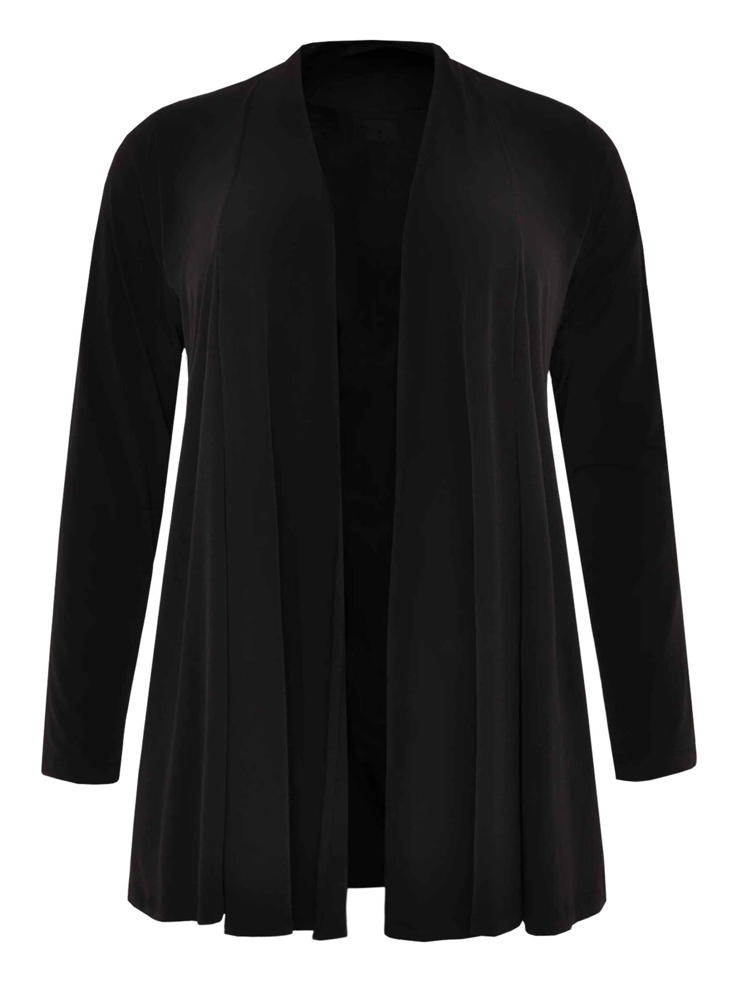 YOEK Gebreid vest 'Dolce' in Zwart: voorkant