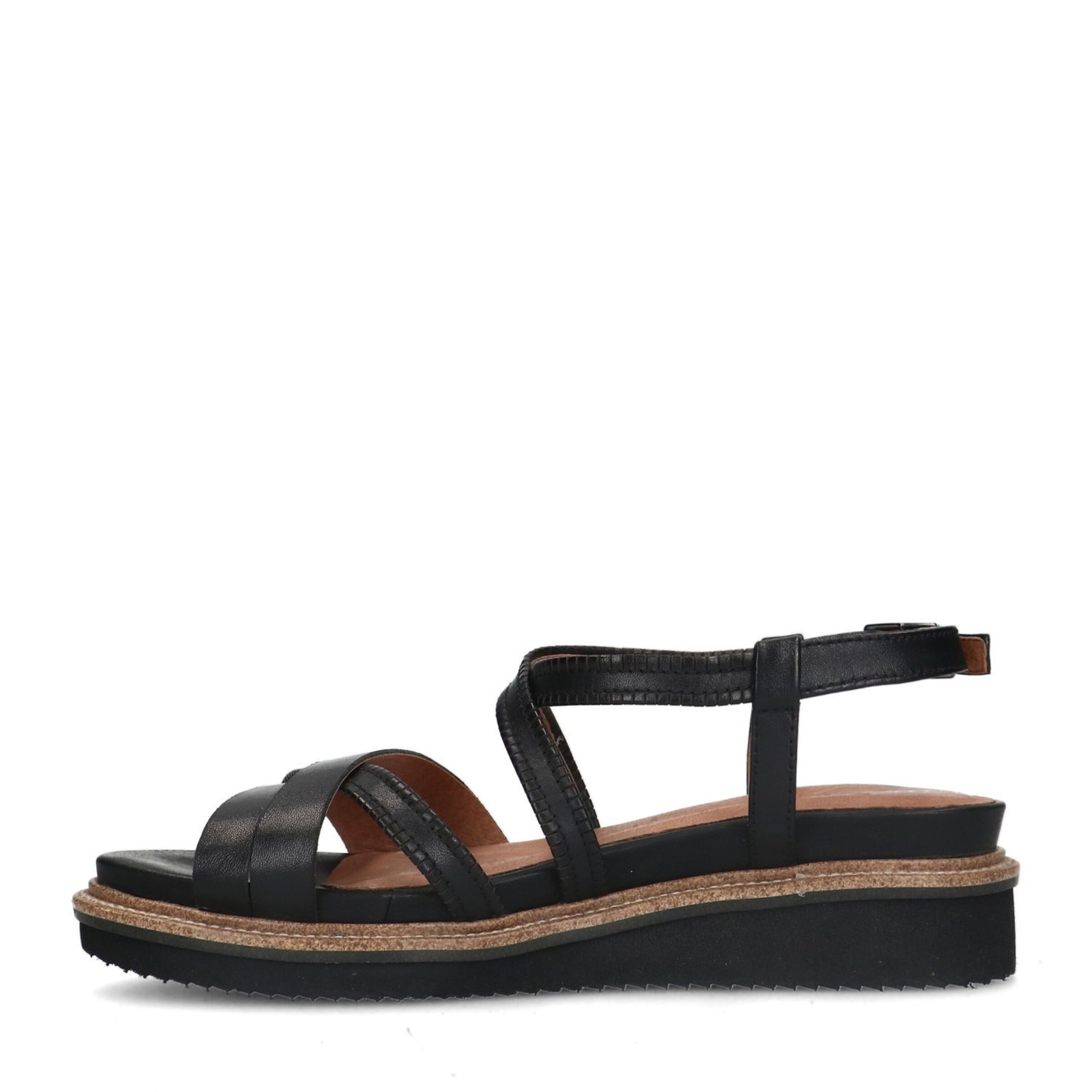 Sandales à lanières no stress en noir