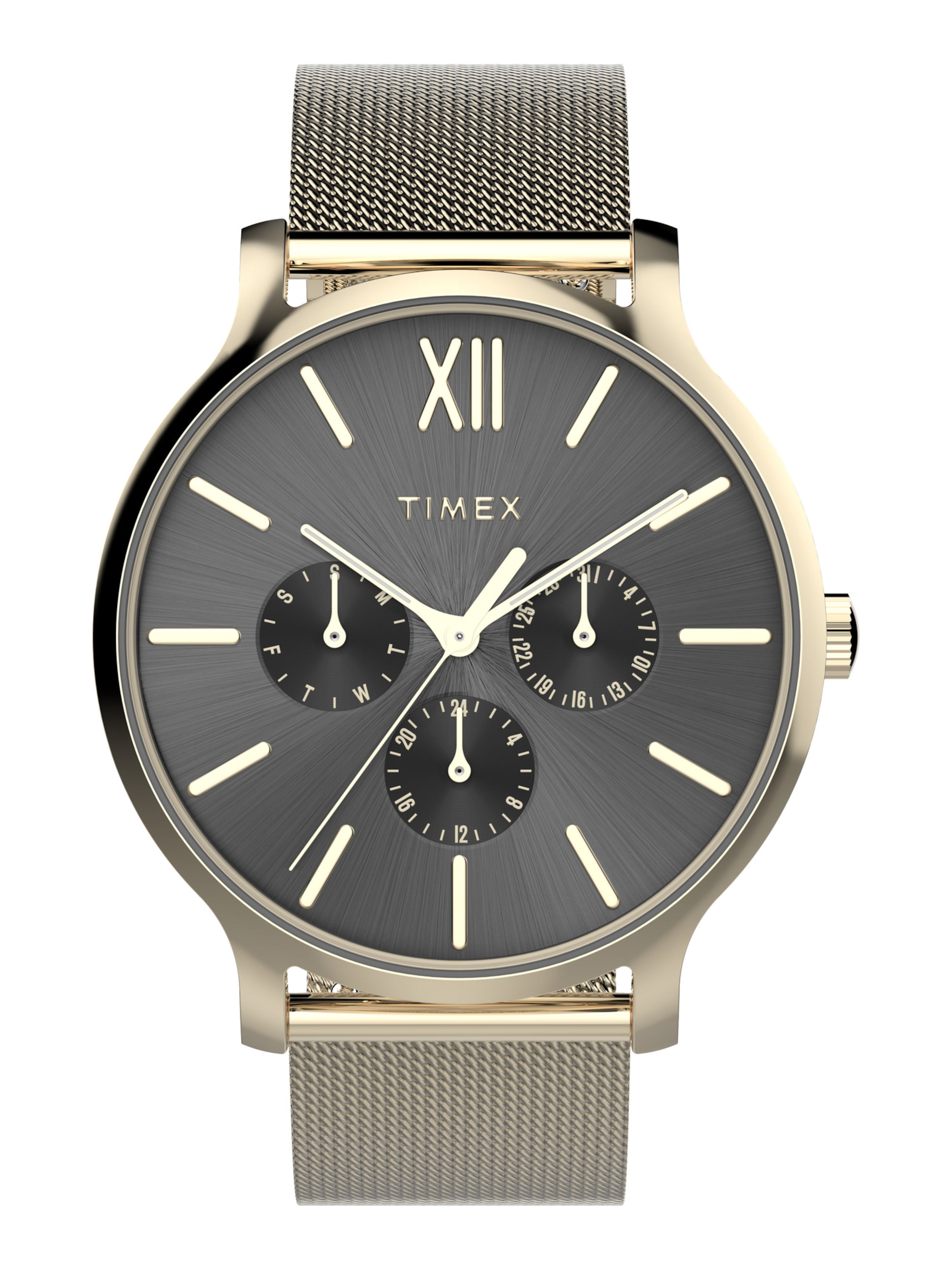 TIMEX Uhr 'Transcend' in Gold: Vorderseite