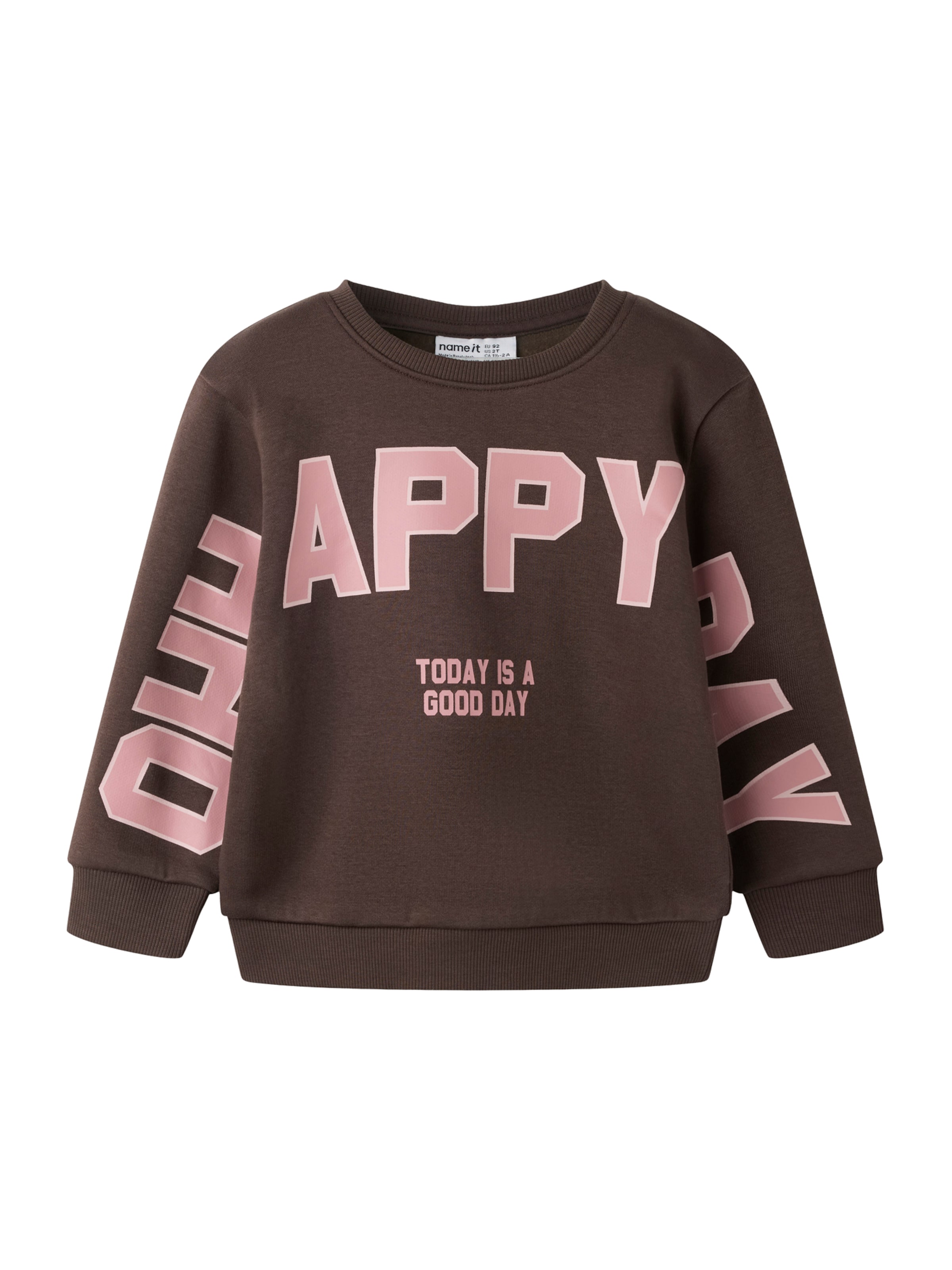 Sweat-shirt 'NMFLINKA' NAME IT en marron : devant