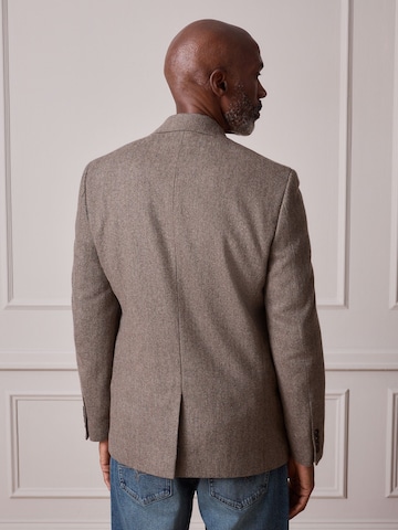 Next Slim fit Business blazer 'Signature' in Brown