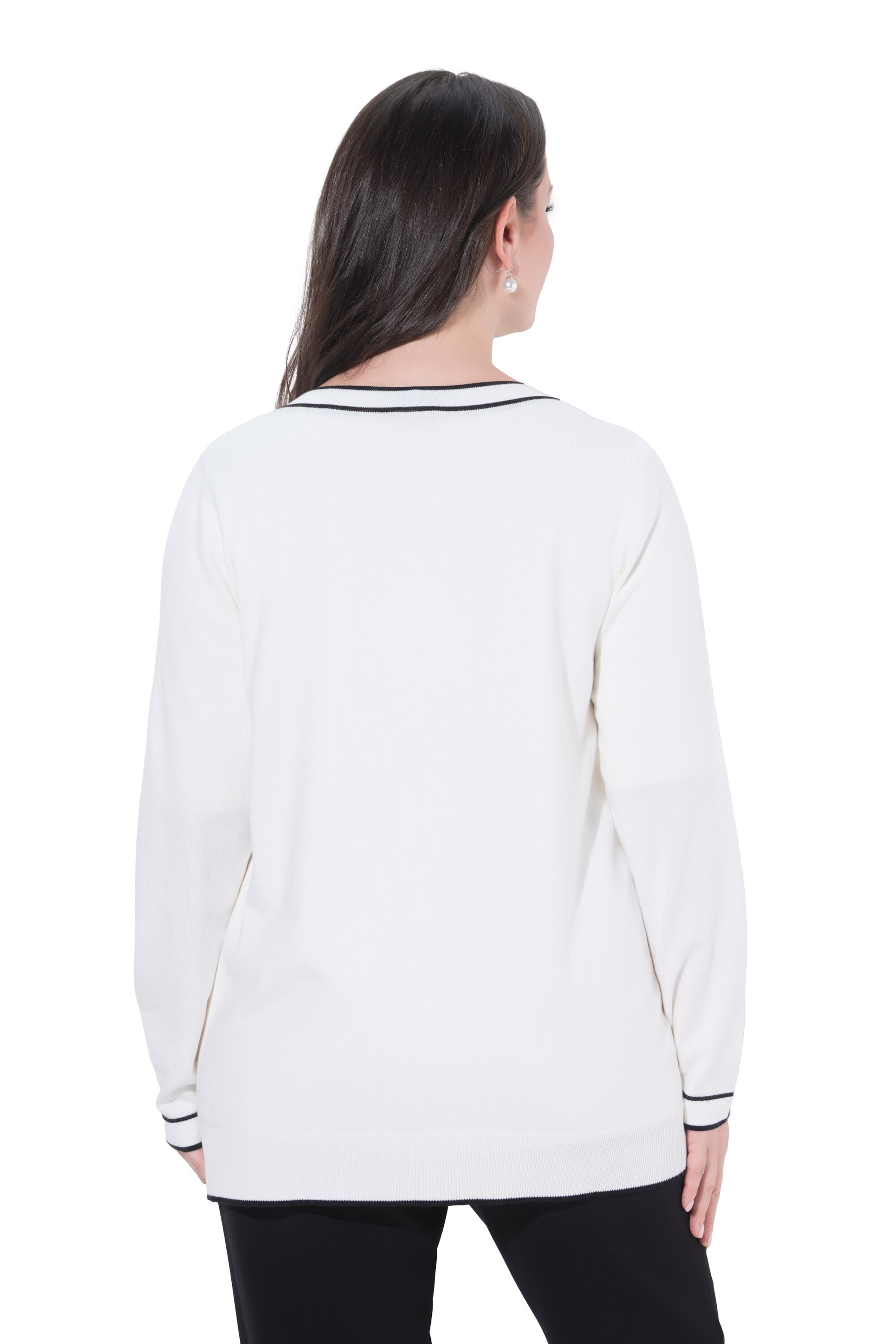 Ulla Popken Strickjacke in Weiß