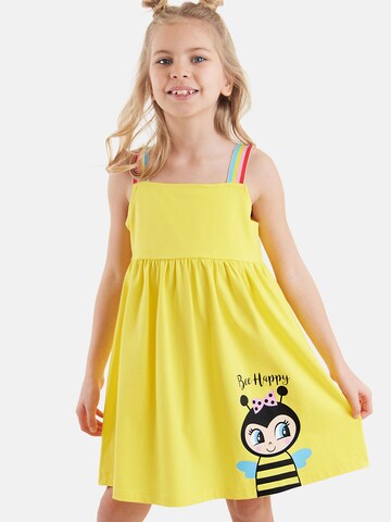 Denokids Jurk 'Bee Happy' in Geel: voorkant
