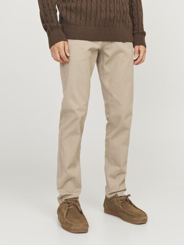 JACK & JONES Slimfit Hose 'JJIMarco JJDave' in Grau: Vorderseite